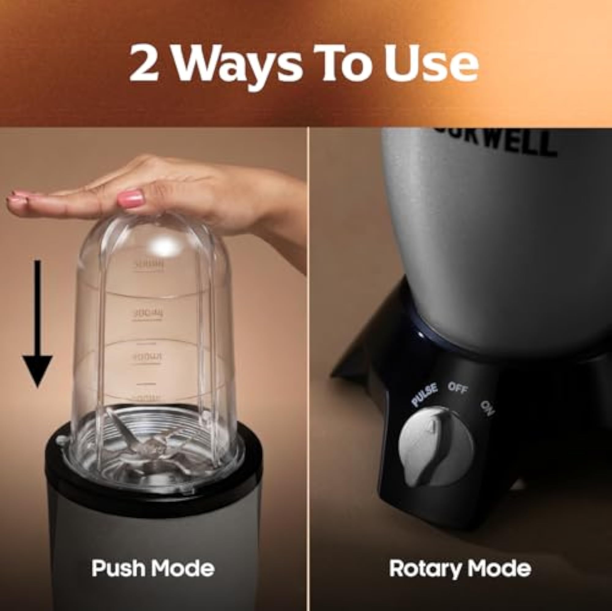 Bullet Mixer Grinder with 3 Jars and 2 Blades